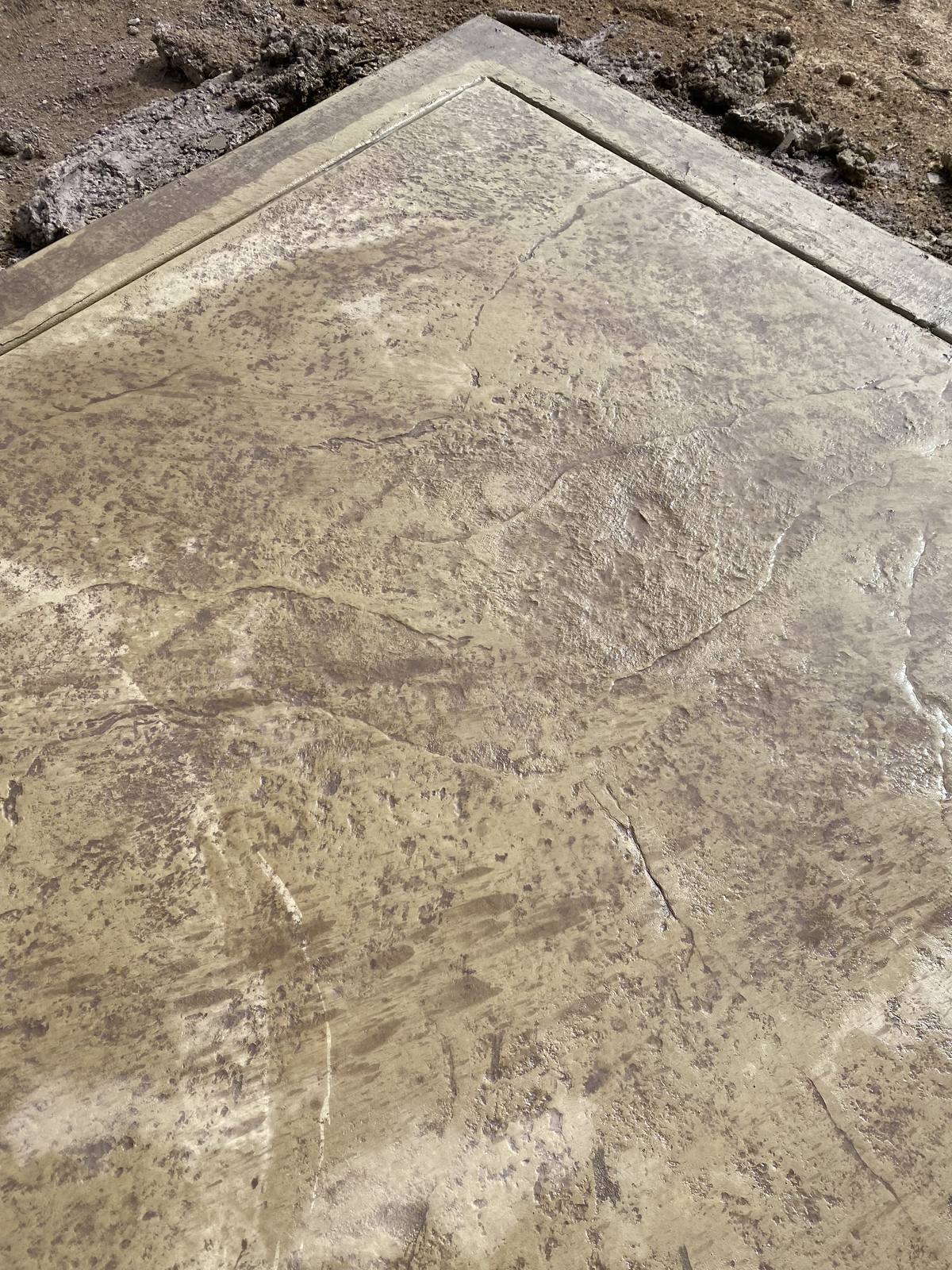 Textured decorative concrete surface